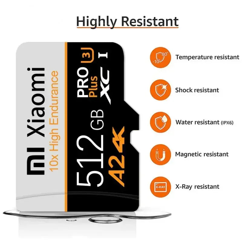 Xiaomi High Speed Memory Card 1TB 2TB Micro TF SD Card 128GB 256GB TF Card For Camera Surveillance Devices For Sony For Lenovo