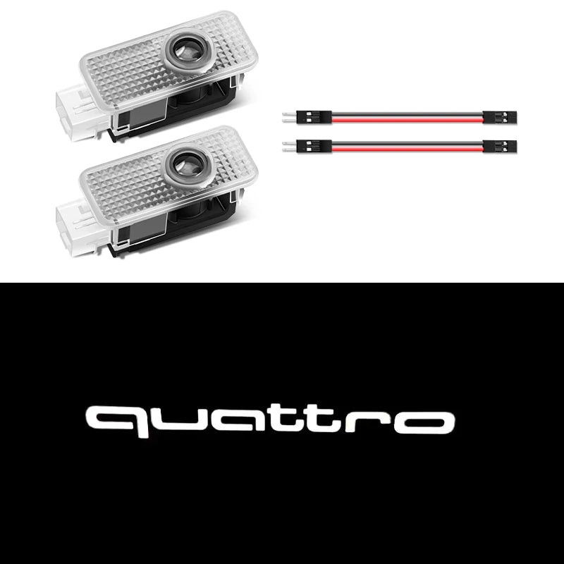 Car Door Welcome Lights Led Projector Lamps Decoration For Audi Sline A3 A1 A4 A6 B8 A5 B7 C7 A7 A8 B9 B6 C6 Q2 Q3 Q5 Q7 Q8 TT R