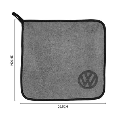 Car Wash Microfiber Towel Auto Emblem Cleaning Drying Rag Cloth For VW GTI Polo Golf Passat Tiguan Touareg Taigo Jetta Accessory
