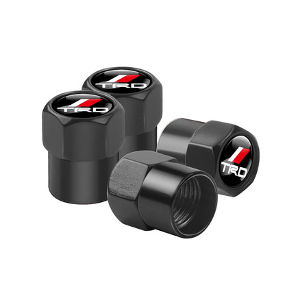 4pcs Metal Car Wheel Tire Valve Caps Stem Cover Car Accessories For Toyota Prado Aqua Hilux Camry Rav4 Prius TRD Venza GR Yaris