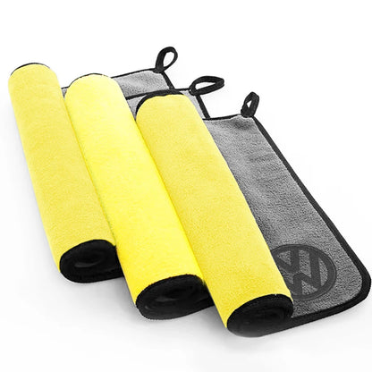 Car Wash Microfiber Towel Auto Emblem Cleaning Drying Rag Cloth For VW GTI Polo Golf Passat Tiguan Touareg Taigo Jetta Accessory