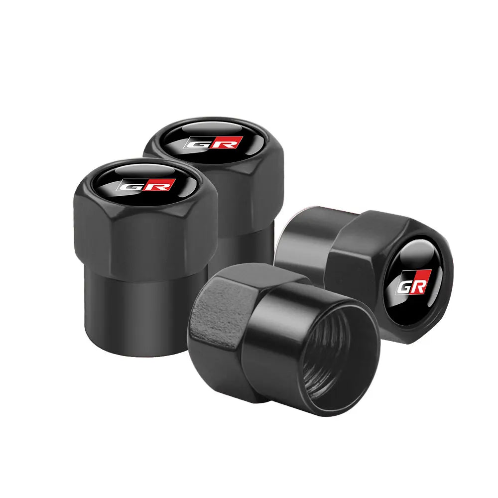 4pcs Metal Car Wheel Tire Valve Caps Stem Cover Car Accessories For Toyota Prado Aqua Hilux Camry Rav4 Prius TRD Venza GR Yaris