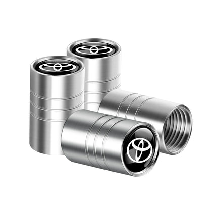 4pcs Metal Car Wheel Tire Valve Caps Stem Cover Car Accessories For Toyota Prado Aqua Hilux Camry Rav4 Prius TRD Venza GR Yaris