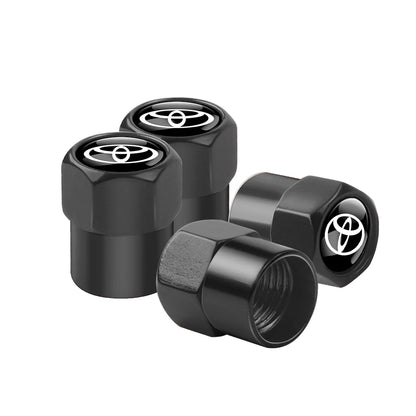 4pcs Metal Car Wheel Tire Valve Caps Stem Cover Car Accessories For Toyota Prado Aqua Hilux Camry Rav4 Prius TRD Venza GR Yaris