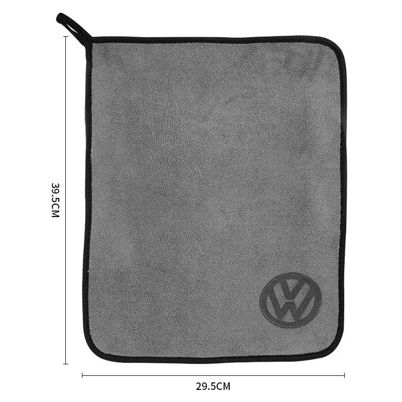 Car Wash Microfiber Towel Auto Emblem Cleaning Drying Rag Cloth For VW GTI Polo Golf Passat Tiguan Touareg Taigo Jetta Accessory