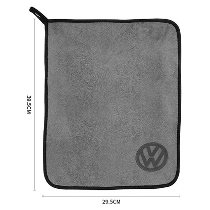Car Wash Microfiber Towel Auto Emblem Cleaning Drying Rag Cloth For VW GTI Polo Golf Passat Tiguan Touareg Taigo Jetta Accessory