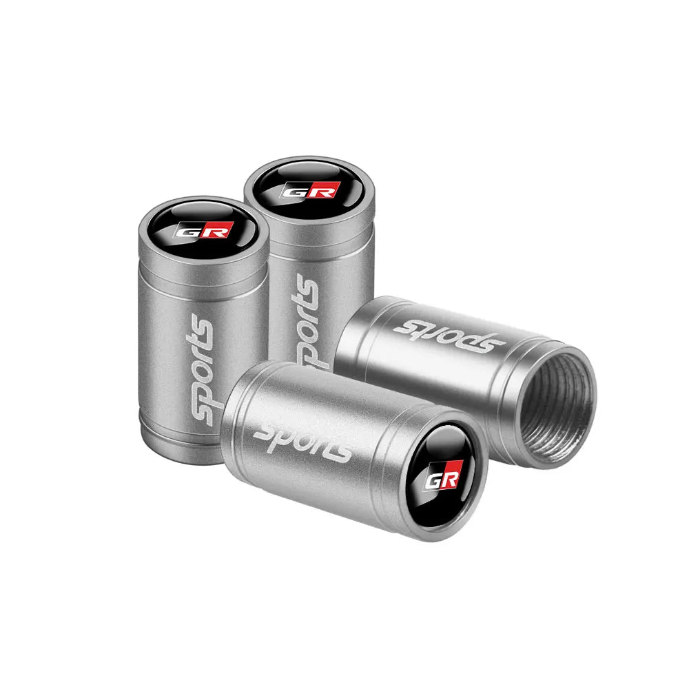 4pcs Metal Car Wheel Tire Valve Caps Stem Cover Car Accessories For Toyota Prado Aqua Hilux Camry Rav4 Prius TRD Venza GR Yaris