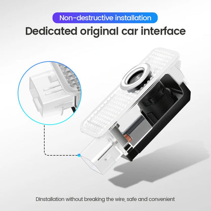 Car Door Welcome Lights Led Projector Lamps Decoration For Audi Sline A3 A1 A4 A6 B8 A5 B7 C7 A7 A8 B9 B6 C6 Q2 Q3 Q5 Q7 Q8 TT R