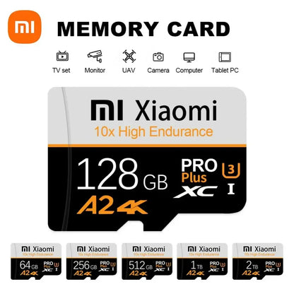Xiaomi High Speed Memory Card 1TB 2TB Micro TF SD Card 128GB 256GB TF Card For Camera Surveillance Devices For Sony For Lenovo