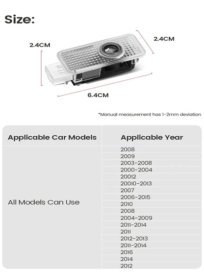 Car Door Welcome Lights Led Projector Lamps Decoration For Audi Sline A3 A1 A4 A6 B8 A5 B7 C7 A7 A8 B9 B6 C6 Q2 Q3 Q5 Q7 Q8 TT R