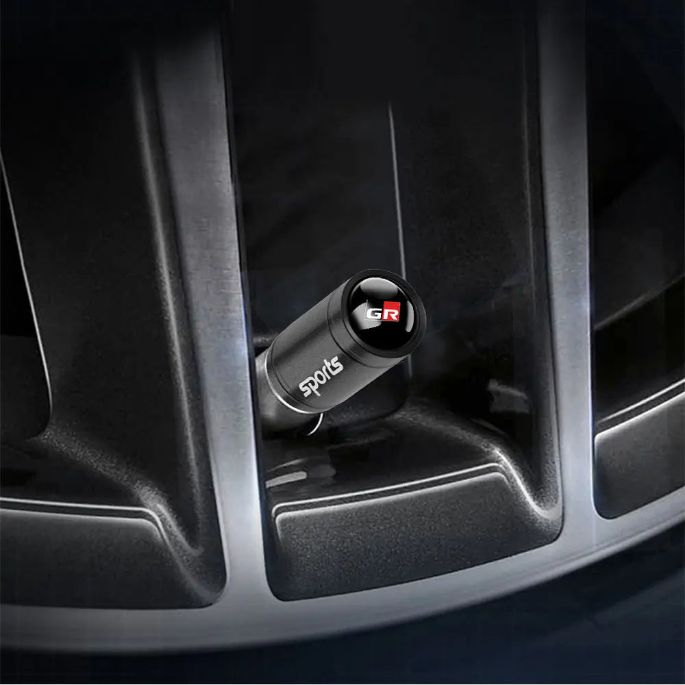 4pcs Metal Car Wheel Tire Valve Caps Stem Cover Car Accessories For Toyota Prado Aqua Hilux Camry Rav4 Prius TRD Venza GR Yaris