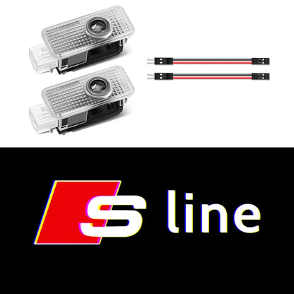 Car Door Welcome Lights Led Projector Lamps Decoration For Audi Sline A3 A1 A4 A6 B8 A5 B7 C7 A7 A8 B9 B6 C6 Q2 Q3 Q5 Q7 Q8 TT R