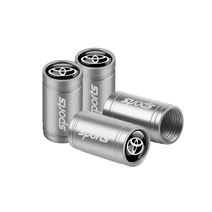 4pcs Metal Car Wheel Tire Valve Caps Stem Cover Car Accessories For Toyota Prado Aqua Hilux Camry Rav4 Prius TRD Venza GR Yaris