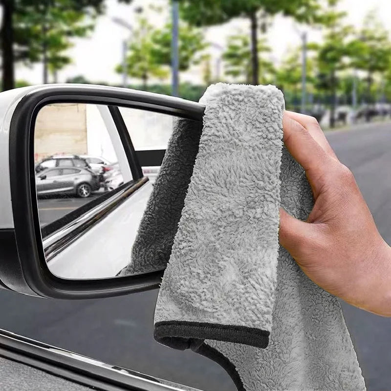 Car Wash Microfiber Towel Auto Emblem Cleaning Drying Rag Cloth For VW GTI Polo Golf Passat Tiguan Touareg Taigo Jetta Accessory