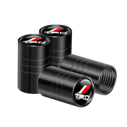 4pcs Metal Car Wheel Tire Valve Caps Stem Cover Car Accessories For Toyota Prado Aqua Hilux Camry Rav4 Prius TRD Venza GR Yaris