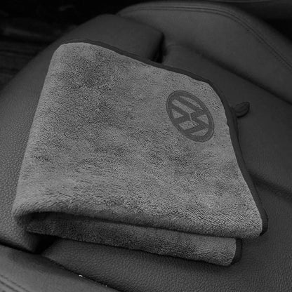 Car Wash Microfiber Towel Auto Emblem Cleaning Drying Rag Cloth For VW GTI Polo Golf Passat Tiguan Touareg Taigo Jetta Accessory