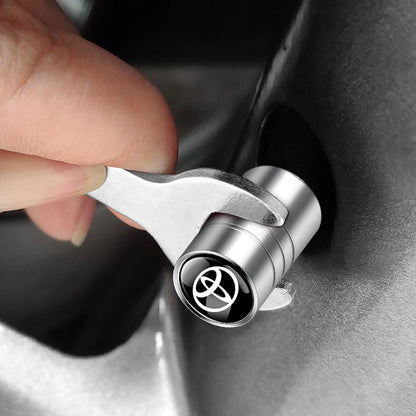 4pcs Metal Car Wheel Tire Valve Caps Stem Cover Car Accessories For Toyota Prado Aqua Hilux Camry Rav4 Prius TRD Venza GR Yaris
