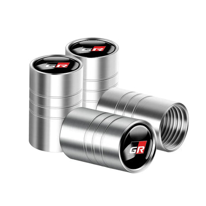 4pcs Metal Car Wheel Tire Valve Caps Stem Cover Car Accessories For Toyota Prado Aqua Hilux Camry Rav4 Prius TRD Venza GR Yaris
