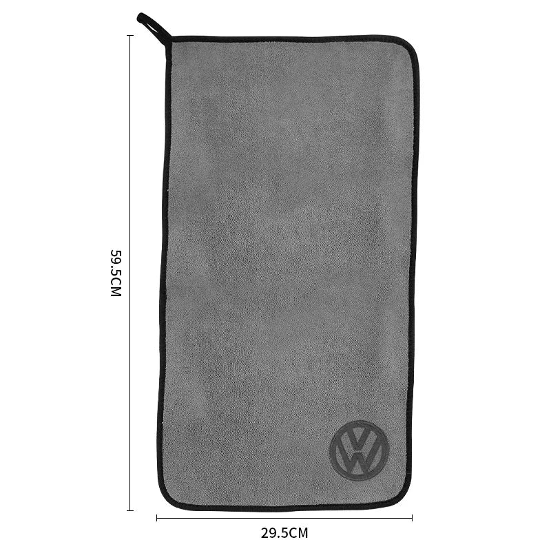 Car Wash Microfiber Towel Auto Emblem Cleaning Drying Rag Cloth For VW GTI Polo Golf Passat Tiguan Touareg Taigo Jetta Accessory