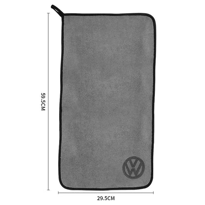 Car Wash Microfiber Towel Auto Emblem Cleaning Drying Rag Cloth For VW GTI Polo Golf Passat Tiguan Touareg Taigo Jetta Accessory